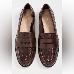 Loeffler Randall Brown Woven Loafers